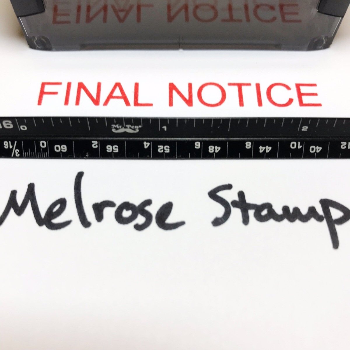 Final Notice Rubber Stamp Red Ink Self Inking Ideal 4913 - Melrose Stamp Co