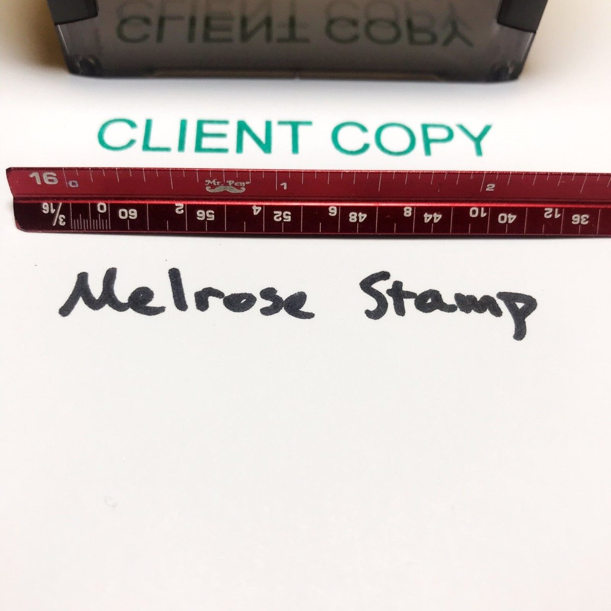 Client Copy Rubber Stamp Green Ink Self Inking Ideal 4913 - Melrose Stamp Co