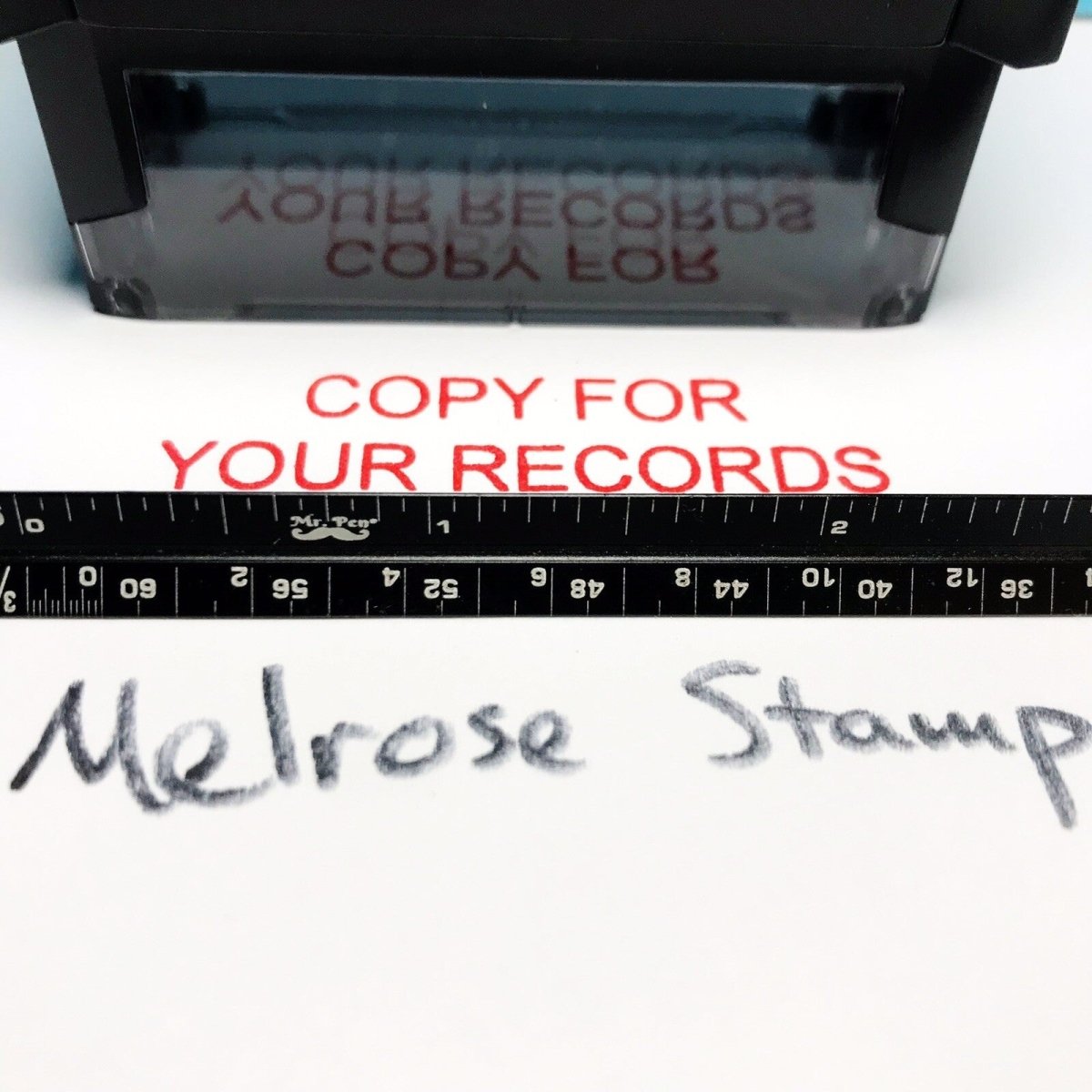 Copy For Your Records Rubber Stamp Red Ink Self Inking Ideal 4913 - Melrose Stamp Co
