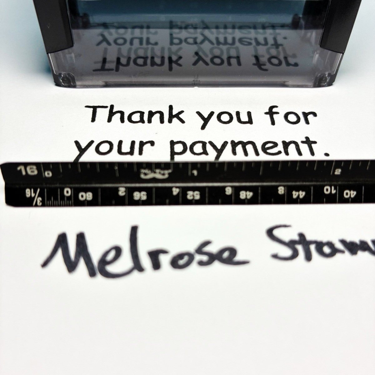 Thank You For Your Payment Rubber Stamp Black Ink Self Inking Ideal 4913 - Melrose Stamp Co