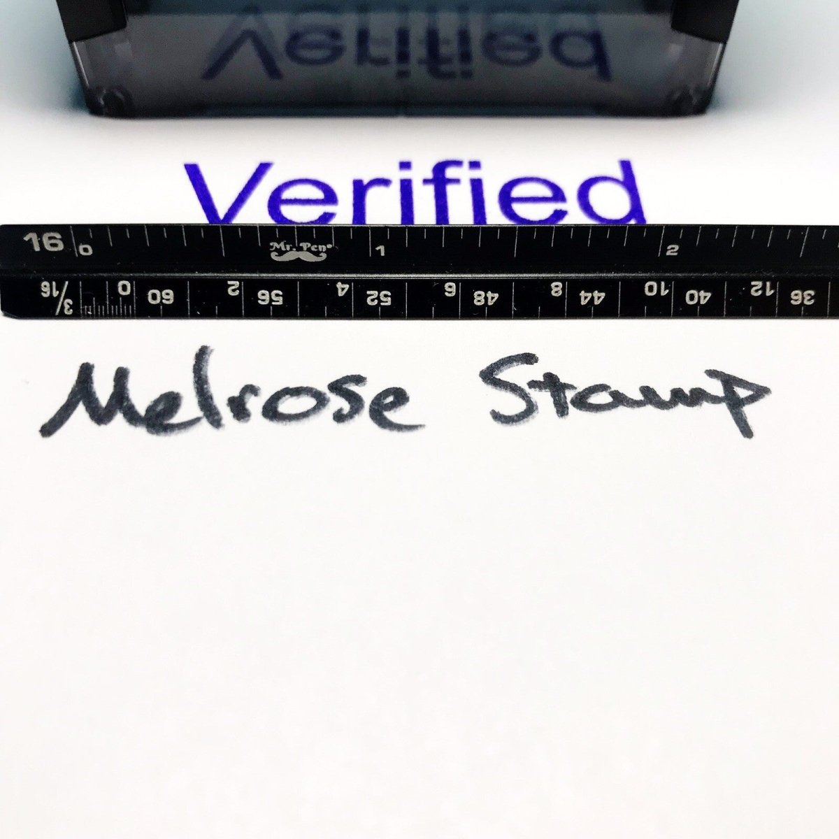 Verified Rubber Stamp Purple Ink Self Inking Ideal 4913 - Melrose Stamp Co