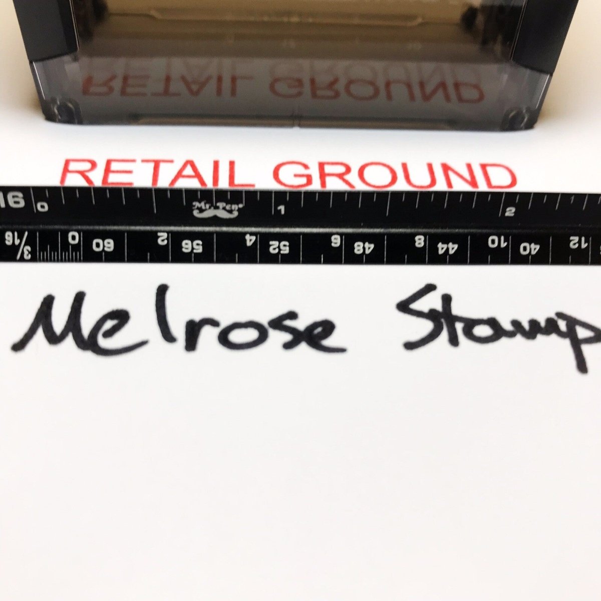 Retail Ground Rubber Stamp Red Ink Self Inking Ideal 4913 - Melrose Stamp Co