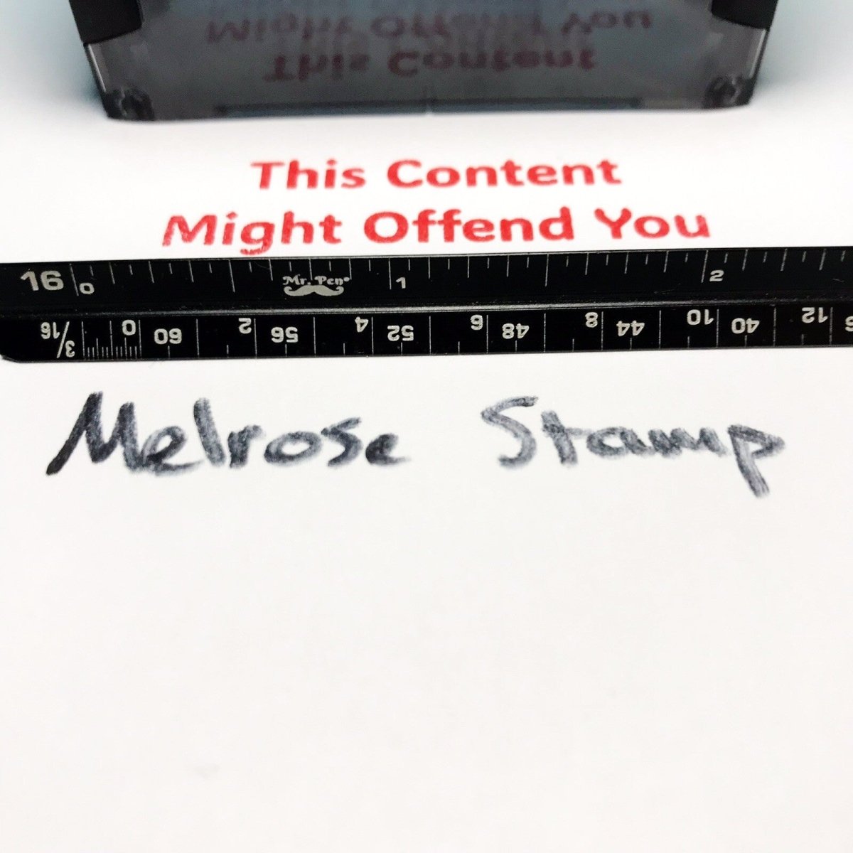 This Content Might Offend You Rubber Stamp Red Ink Self Inking Ideal 4913 - Melrose Stamp Co