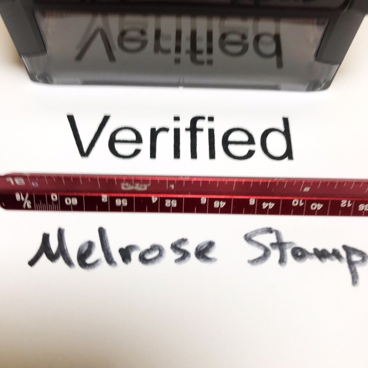 Verified Rubber Stamp Black Ink Self Inking Ideal 4913 - Melrose Stamp Co