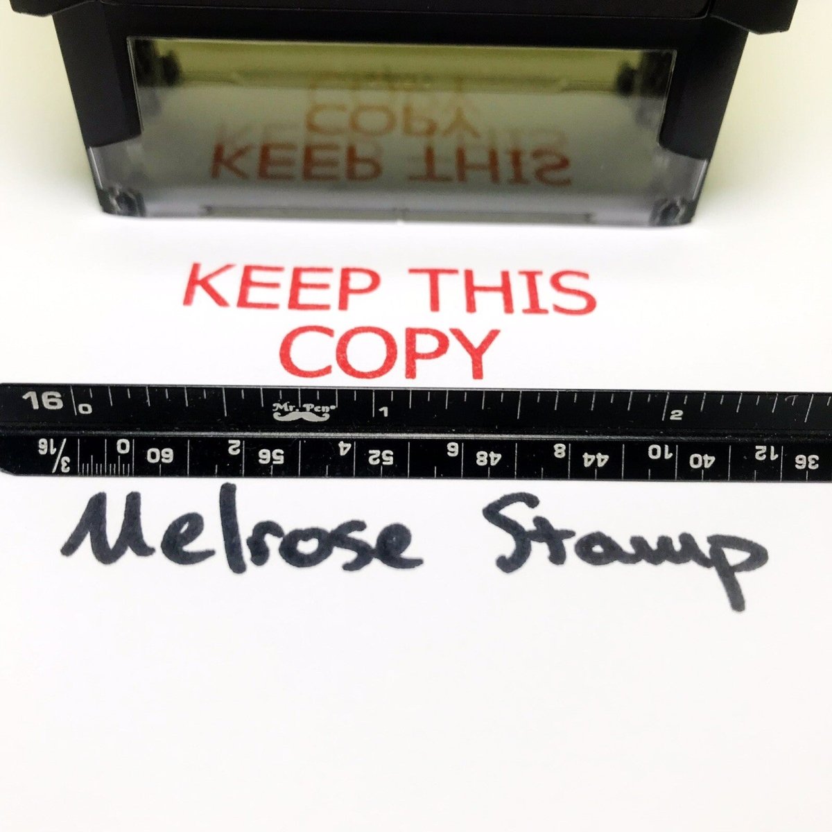 Keep This Copy Rubber Stamp Red Ink Self Inking Ideal 4913 - Melrose Stamp Co