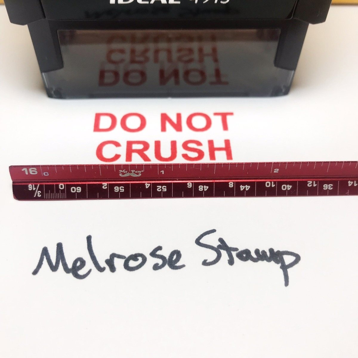 Do Not Crush Rubber Stamp Red Ink Self Inking Ideal 4913 - Melrose Stamp Co