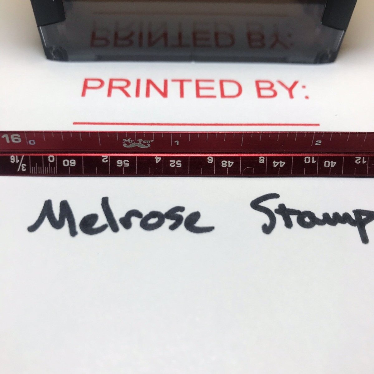 Printed By Rubber Stamp Red Ink Self Inking Ideal 4913 - Melrose Stamp Co