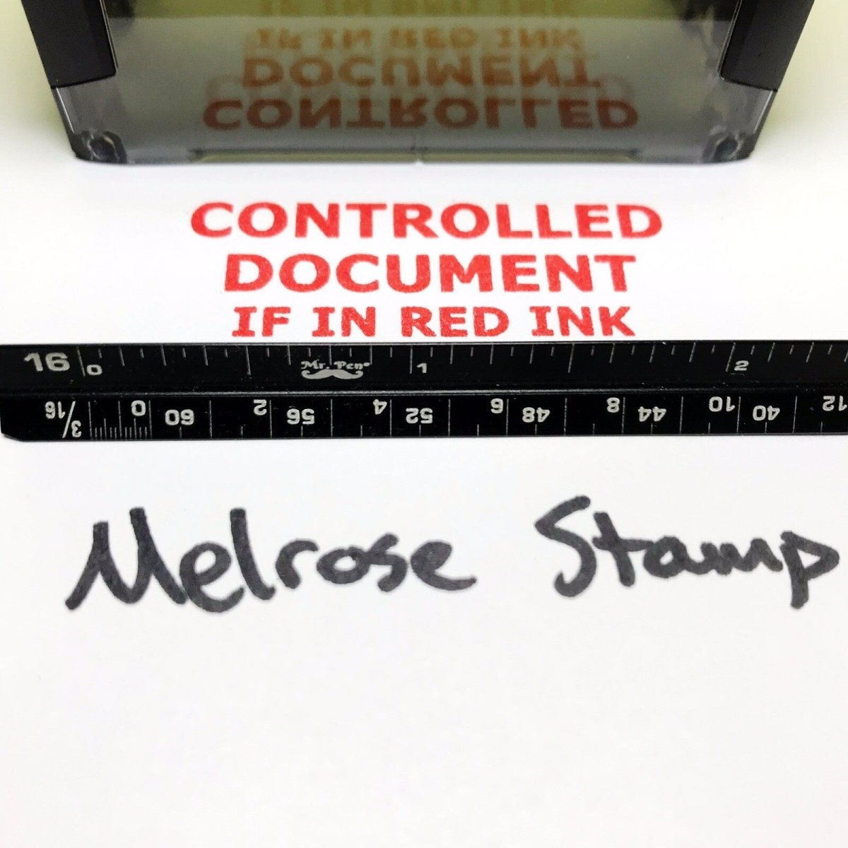 Controlled Document If In Red Ink Rubber Stamp Ideal 4913 - Melrose Stamp Co