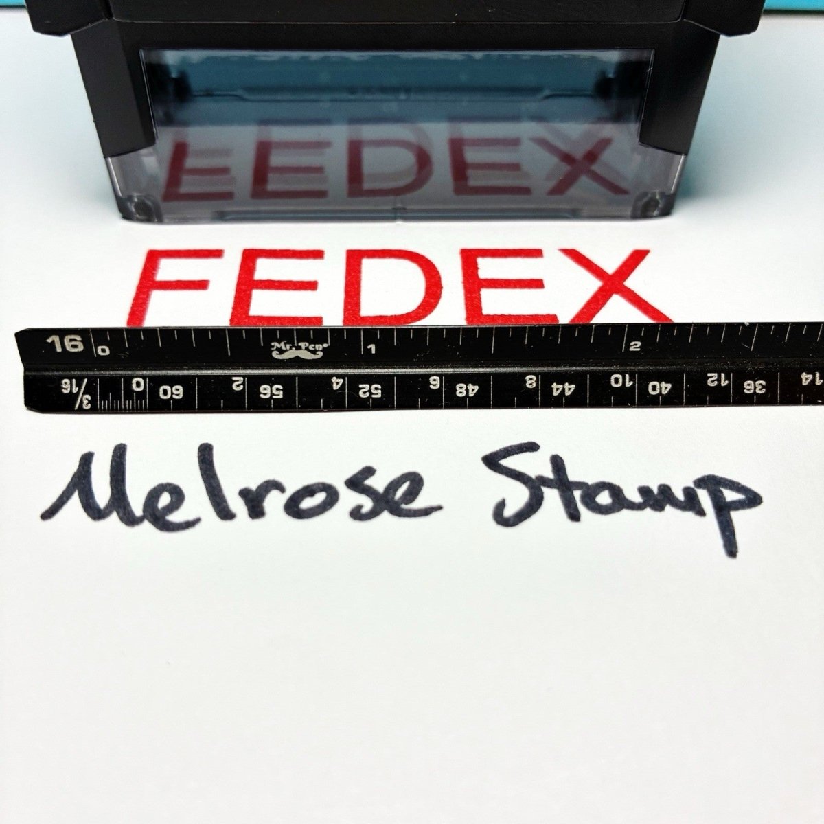FEDEX Rubber Stamp Red Ink Self Inking Ideal 4913 - Melrose Stamp Co