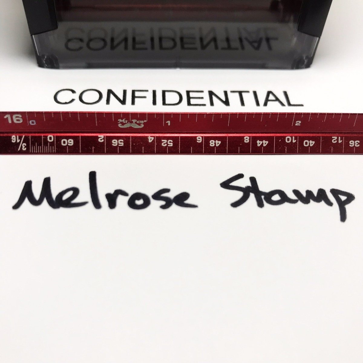 Confidential Rubber Stamp Black Ink Self Inking Ideal 4913 - Melrose Stamp Co