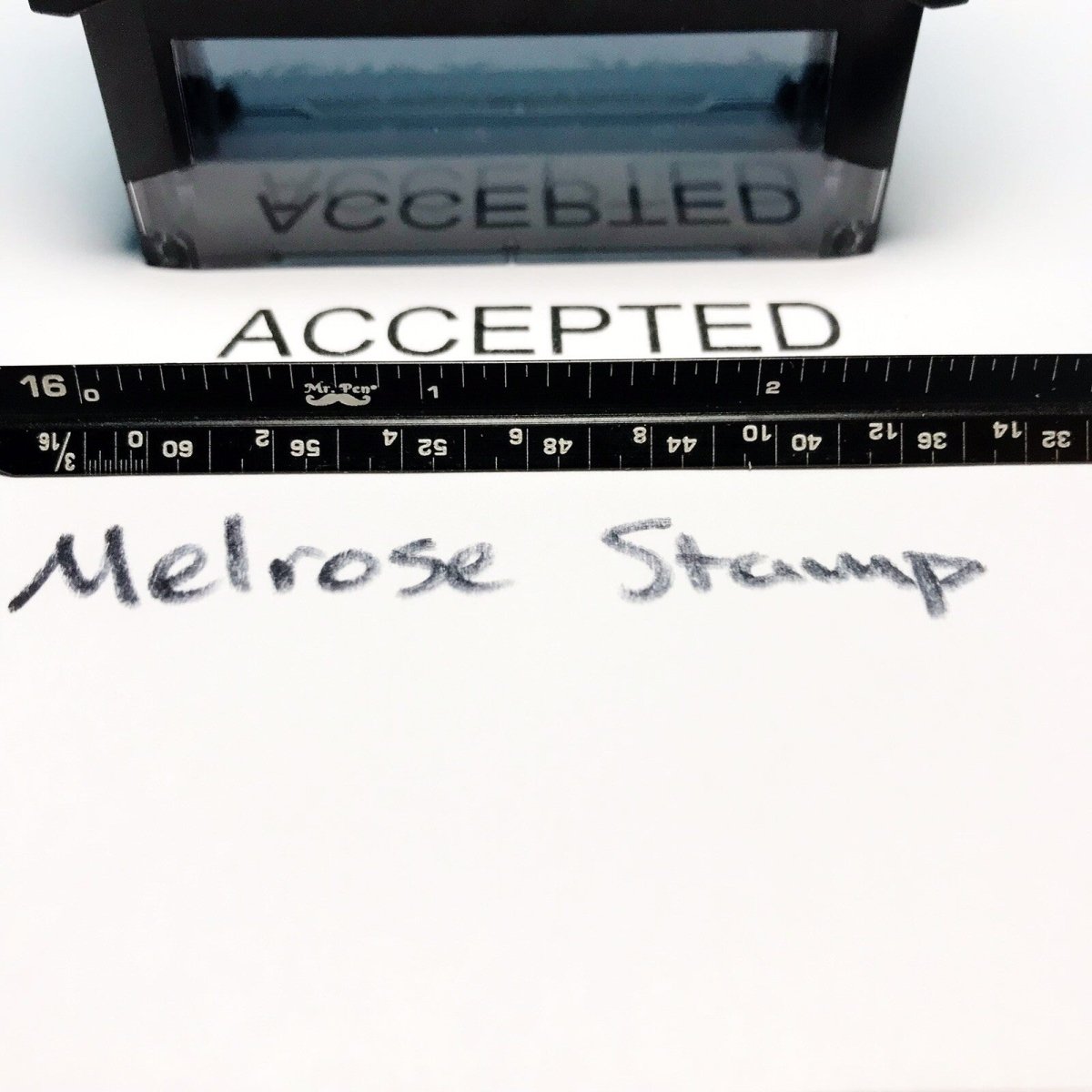 Accepted Rubber Stamp Black Ink Self Inking Ideal 4913 - Melrose Stamp Co