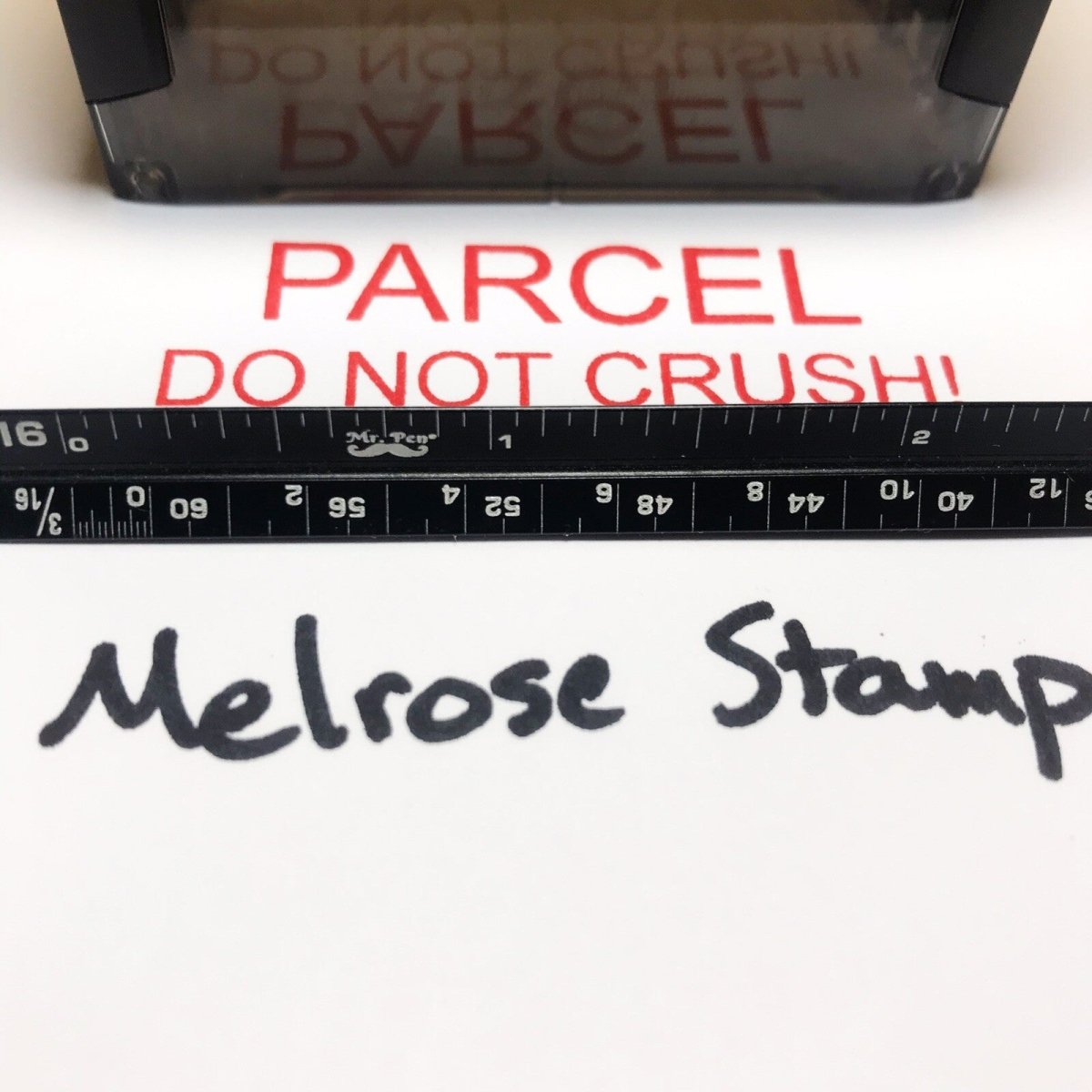Parcel Do Not Crush Rubber Stamp Red Ink Self Inking Ideal 4913 - Melrose Stamp Co