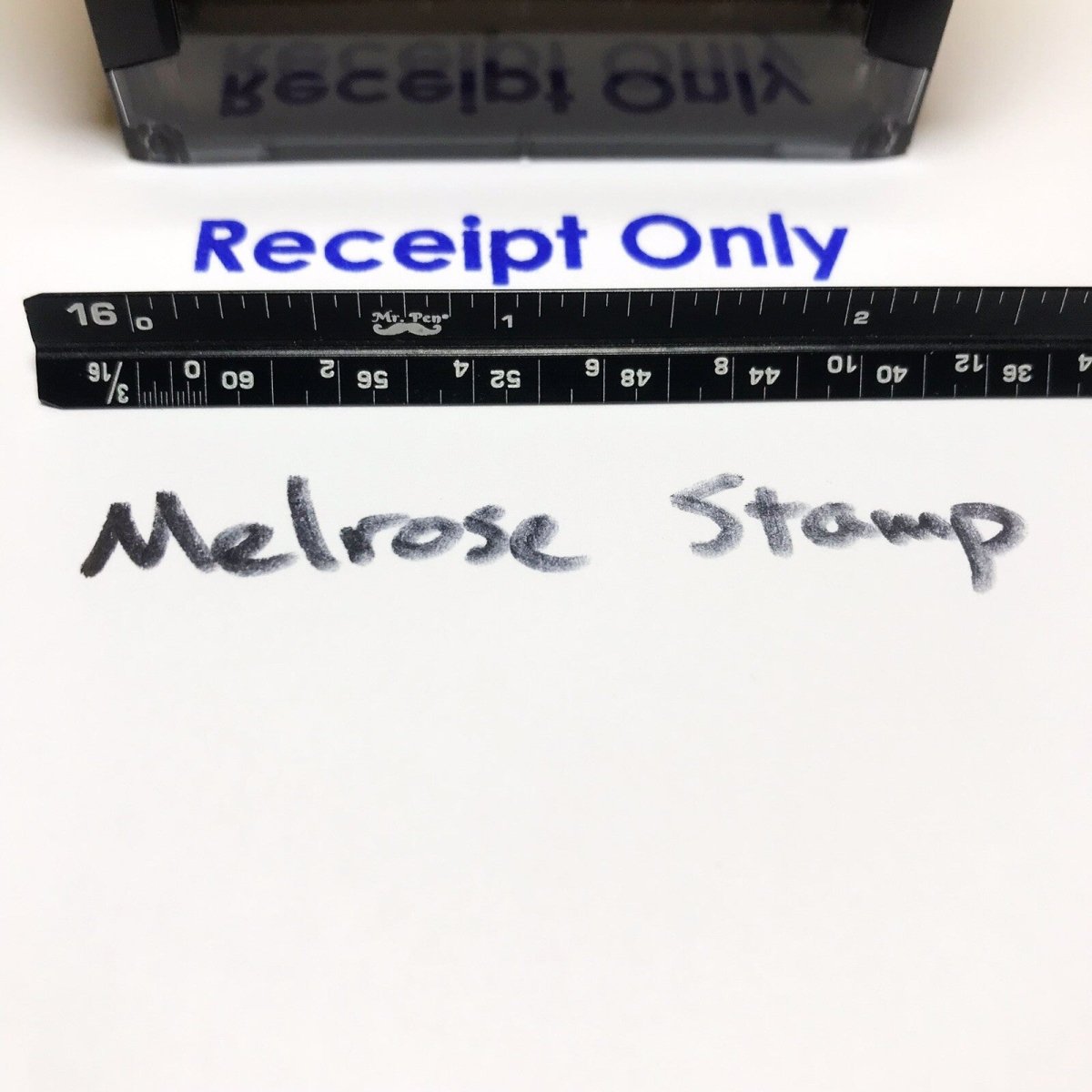 Receipt Only Rubber Stamp Blue Ink Self Inking Ideal 4913 - Melrose Stamp Co