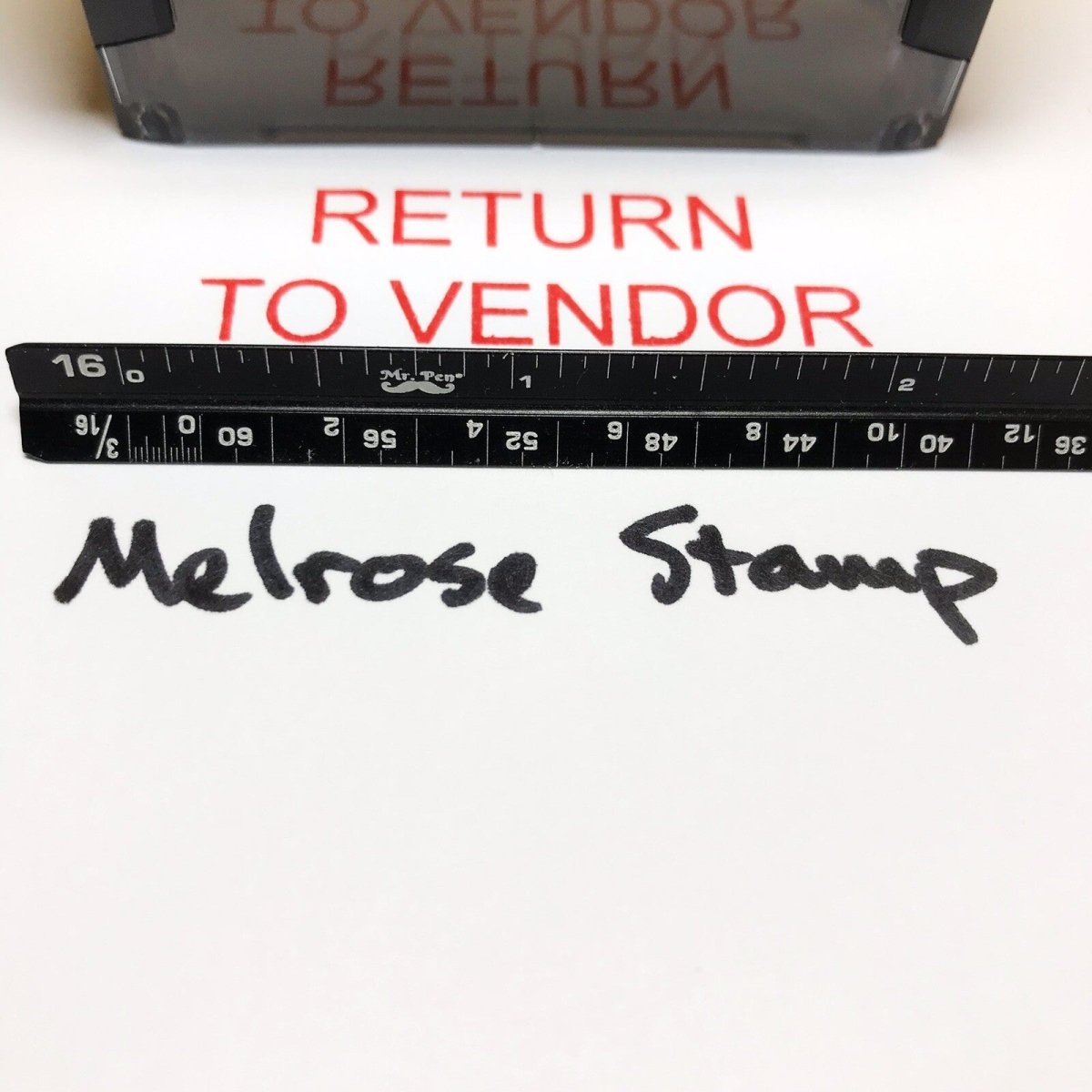 Return To Vendor Rubber Stamp Red Ink Self Inking Ideal 4913 - Melrose Stamp Co