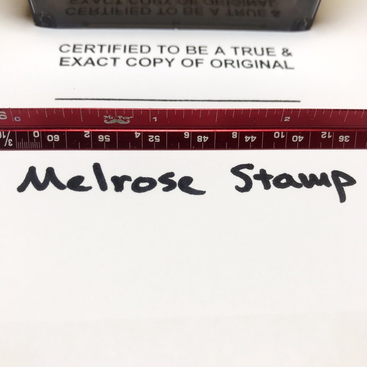 Certified To Be A True Exact Copy Of Original Stamp Black Ink Ideal 4913 - Melrose Stamp Co