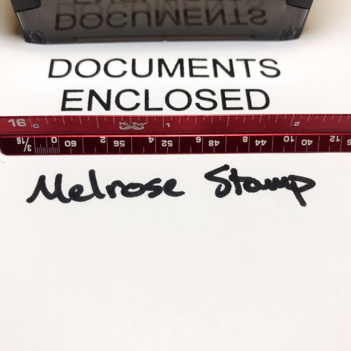 Documents Enclosed Rubber Stamp Self Inking Black Ink Ideal 4913 - Melrose Stamp Co