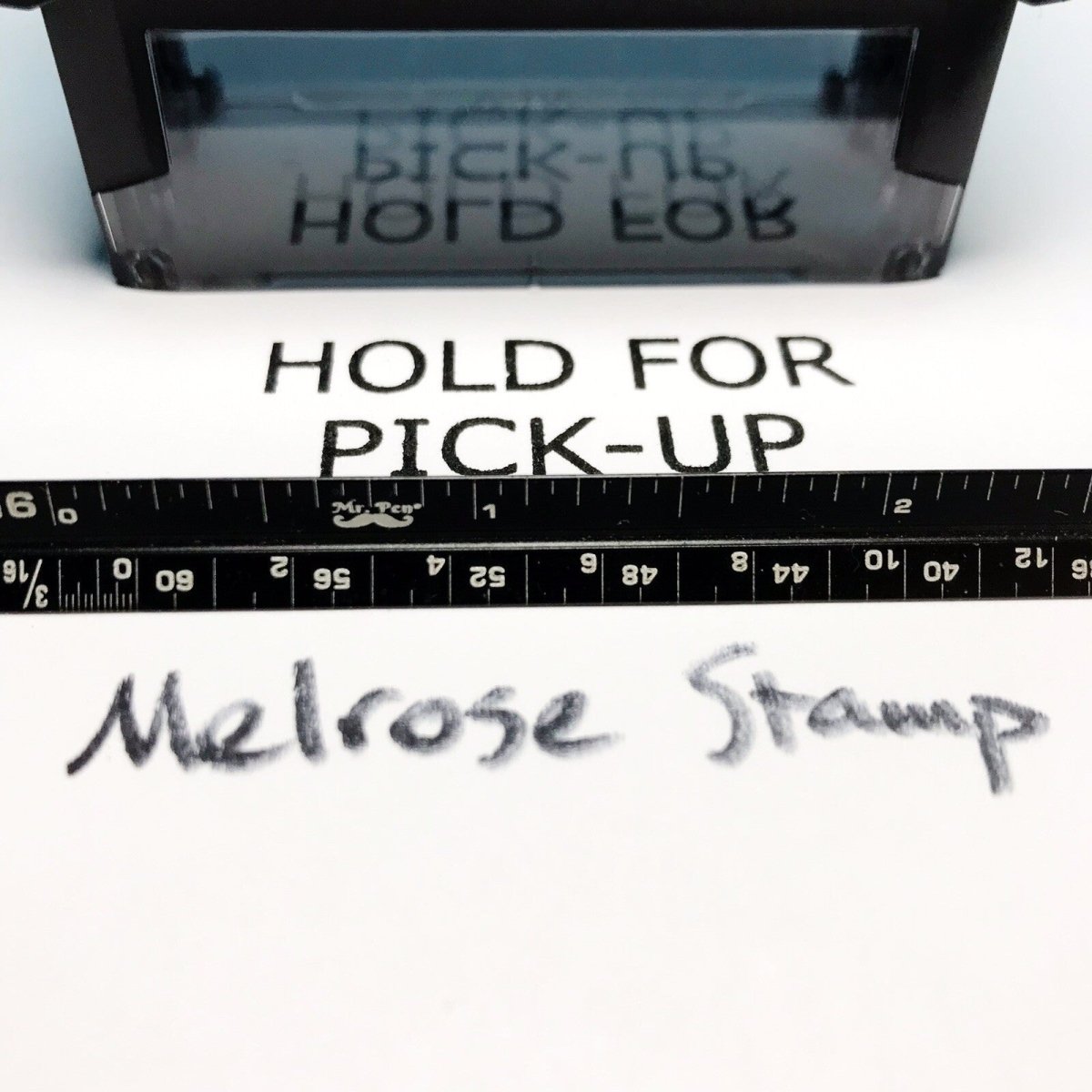 Hold For Pick-Up Rubber Stamp Black Ink Self Inking Ideal 4913 - Melrose Stamp Co