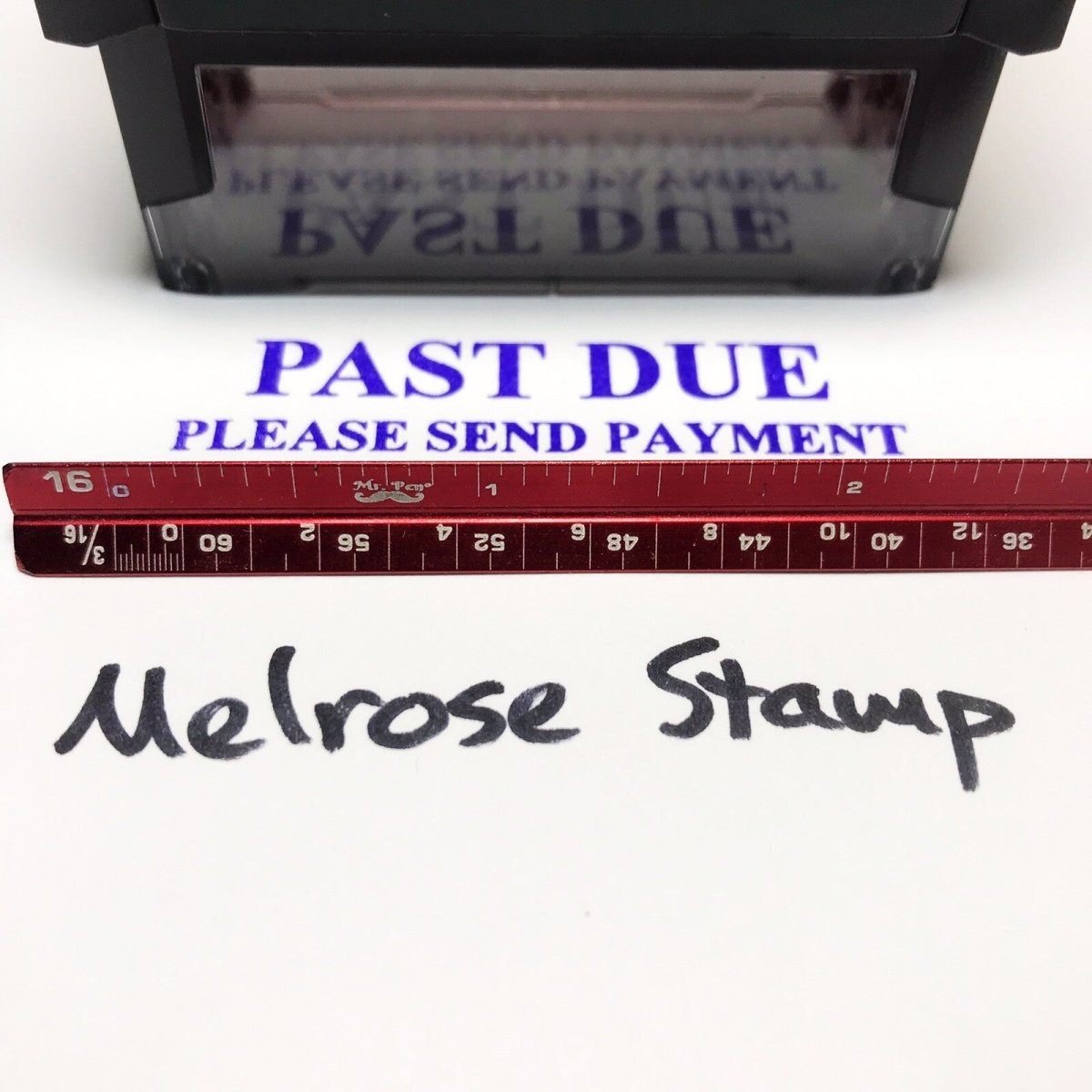 Past Due Please Send Payment Rubber Stamp Purple Ink Ideal 4913 - Melrose Stamp Co