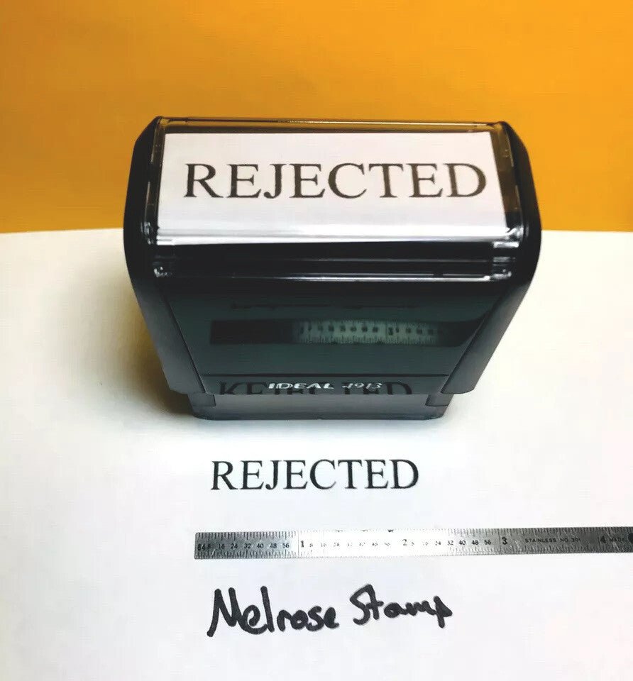 Rejected Rubber Stamp Black Ink Self Inking Ideal 4913 - Melrose Stamp Co