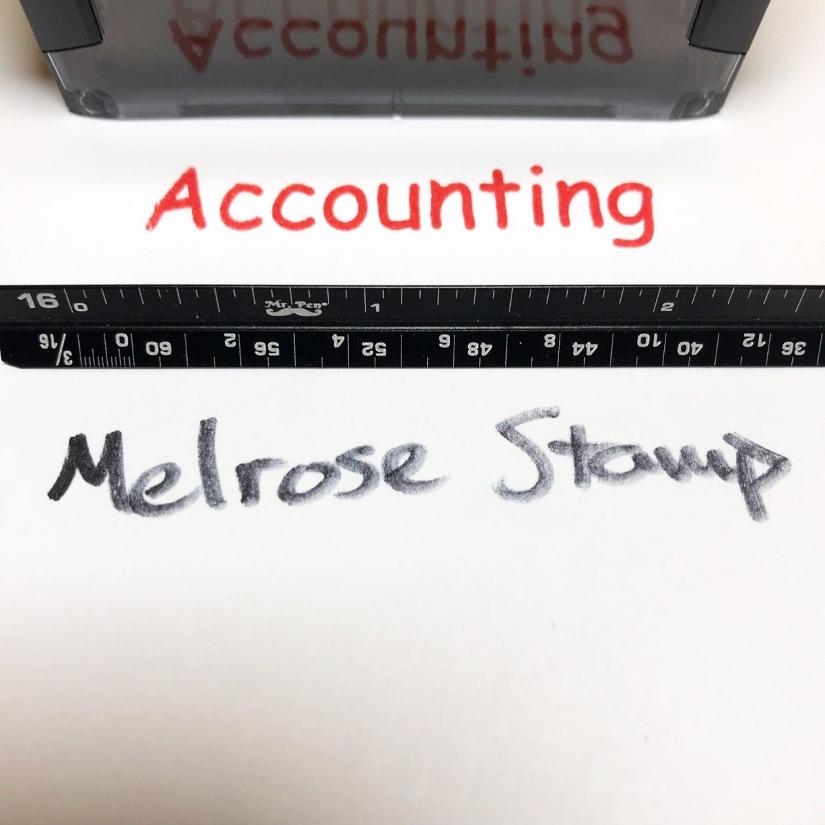 Accounting Rubber Stamp Red Ink Self Ink Ideal 4913 - Melrose Stamp Co