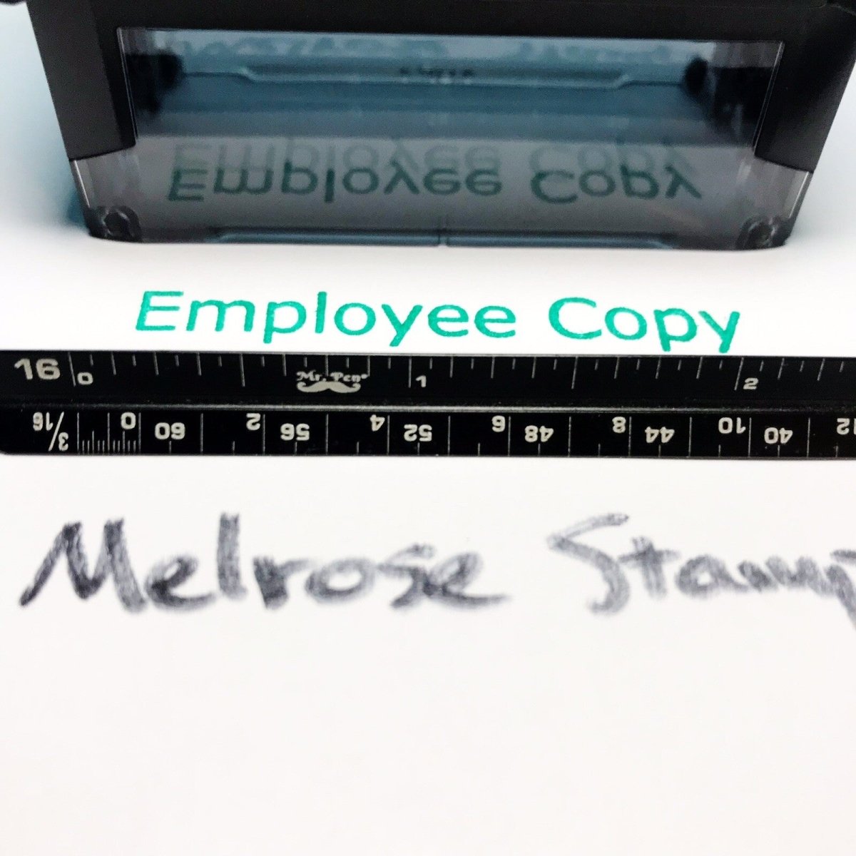 Employee Copy Rubber Stamp Green Ink Self Inking Ideal 4913 - Melrose Stamp Co
