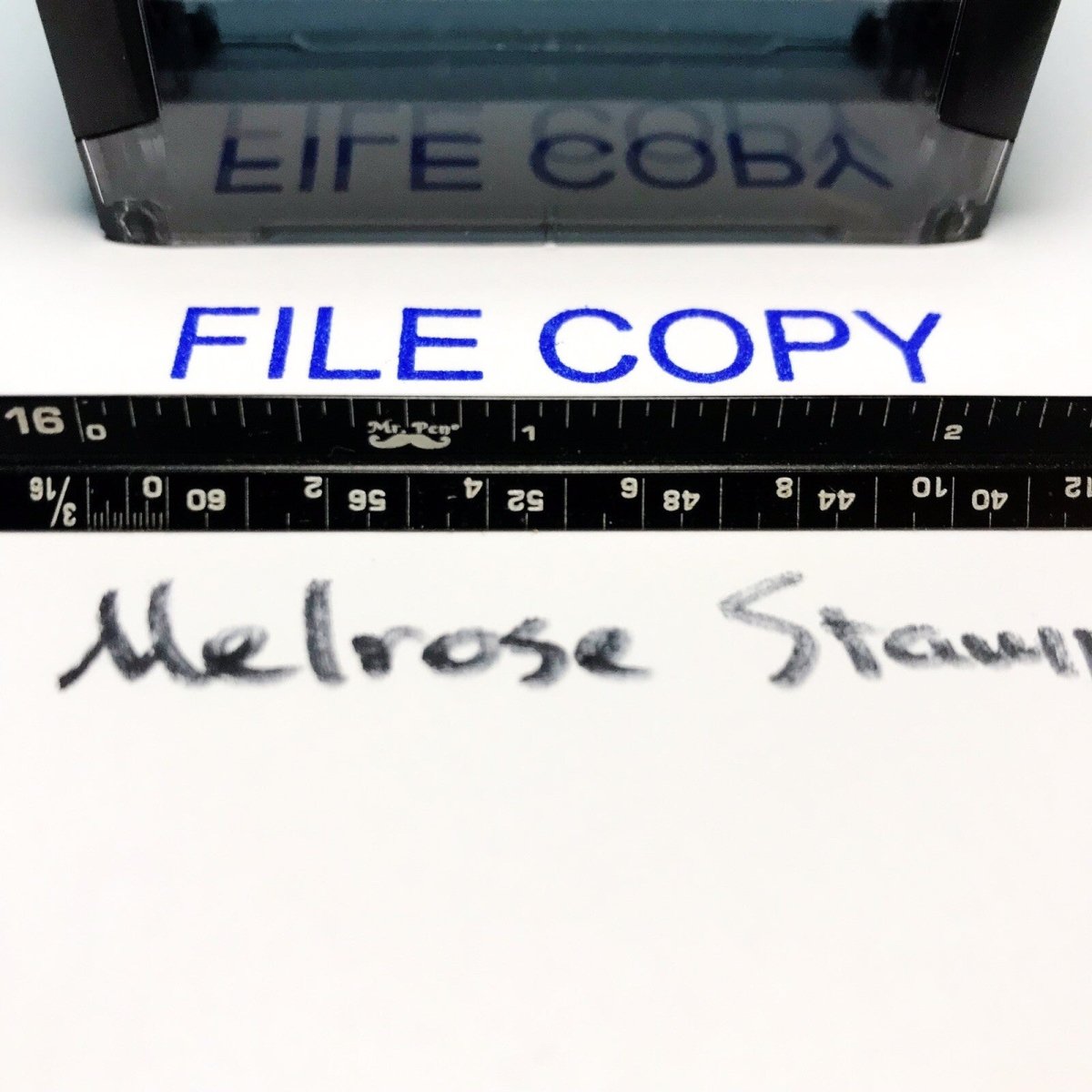 File Copy Rubber Stamp Blue Ink Self Inking Ideal 4913 - Melrose Stamp Co