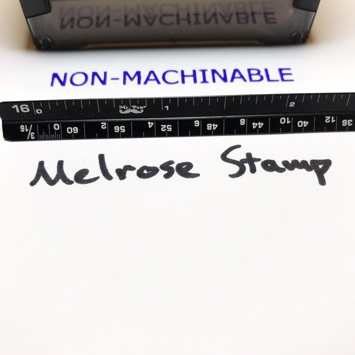 Nonmachinable Rubber Stamp Purple Ink Self Inking Ideal 4913 Non-machinable - Melrose Stamp Co