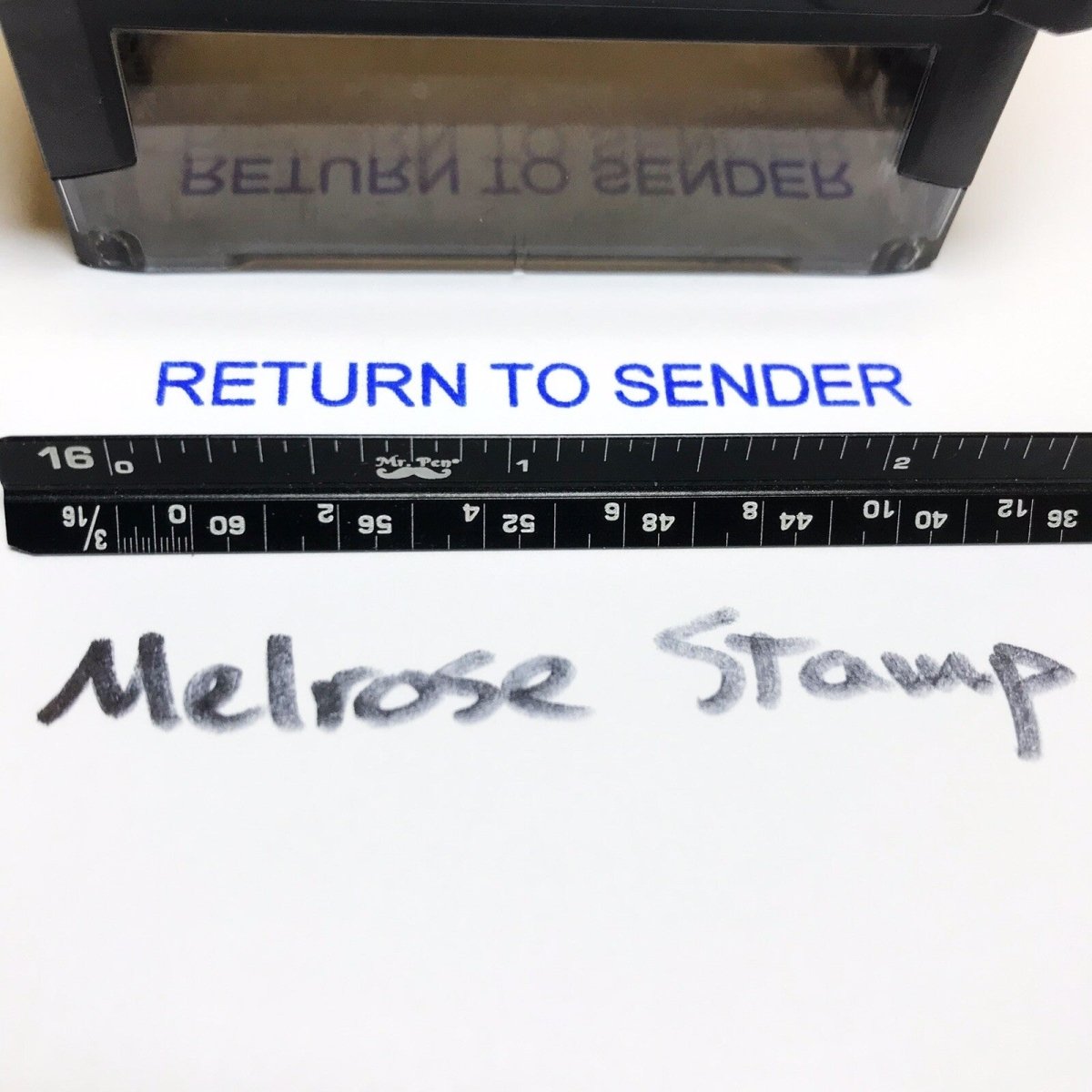 Return To Sender Rubber Stamp Blue Ink Self Inking Ideal 4913 - Melrose Stamp Co