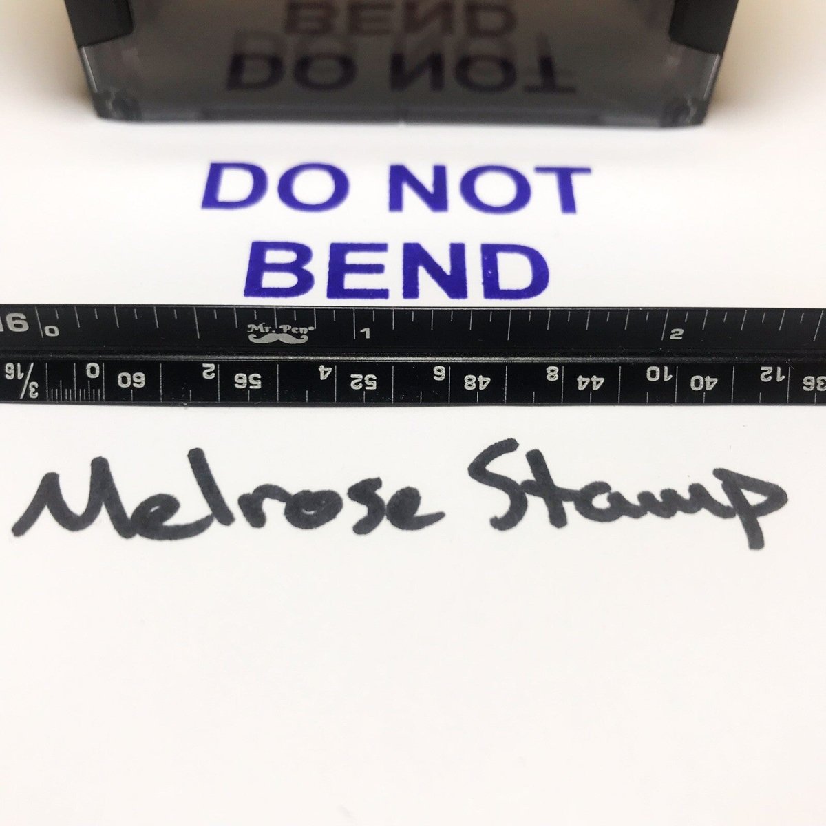 Do Not Bend Rubber Stamp Purple Ink Self Inking Ideal 4913 - Melrose Stamp Co