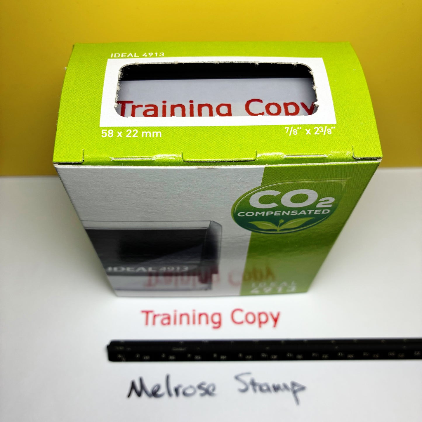 Training Copy Rubber Stamp Red Ink Self Inking Ideal 4913