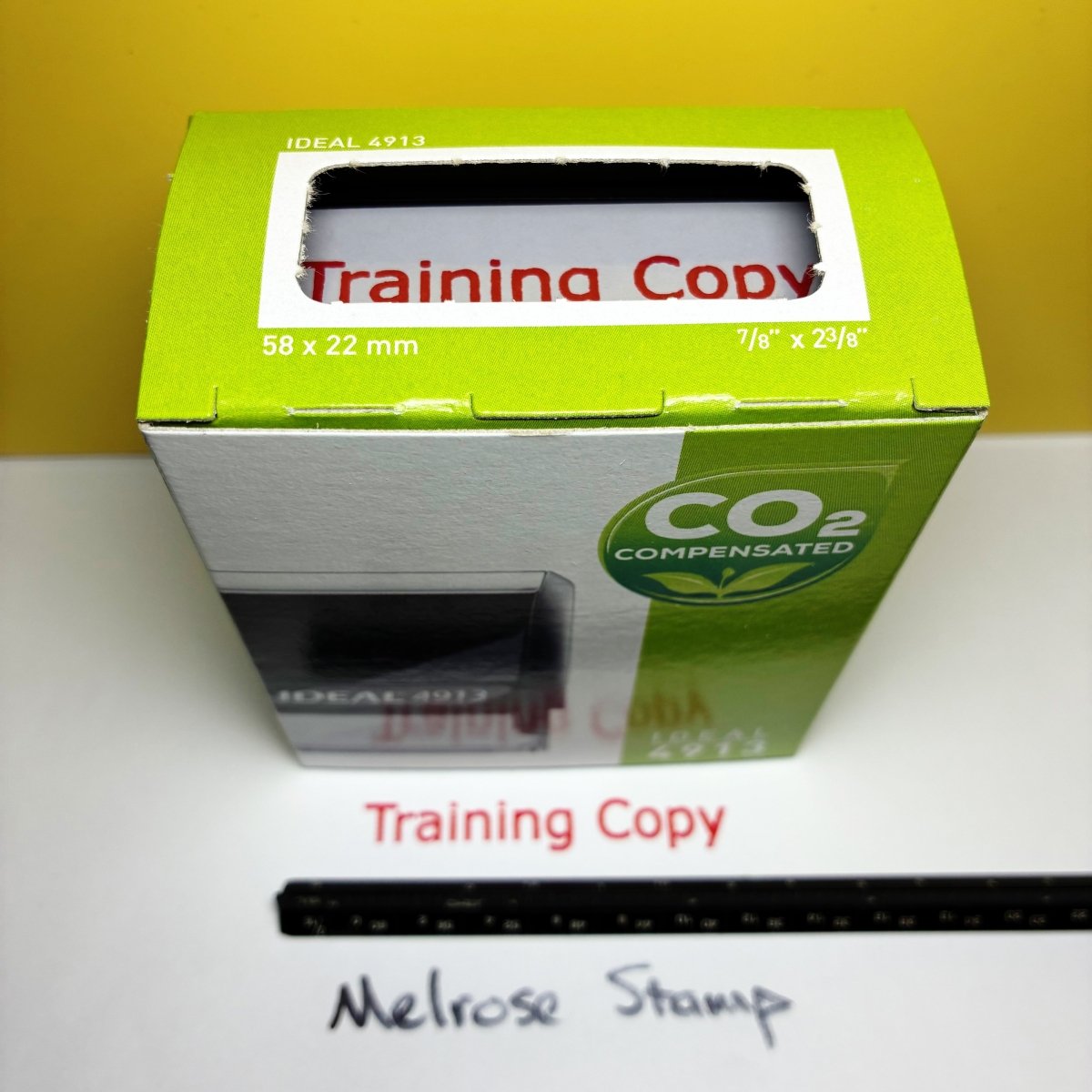 Training Copy Rubber Stamp Red Ink Self Inking Ideal 4913 - Melrose Stamp Co