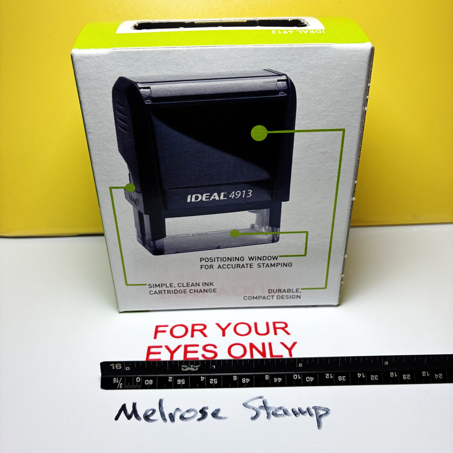 For Your Eyes Only Rubber Stamp Red Ink Self Inking Ideal 4913