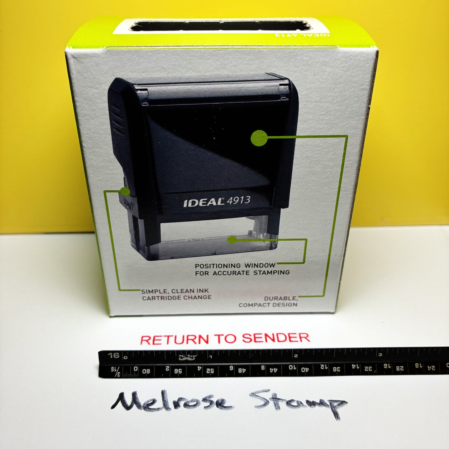 Return To Sender Rubber Stamp Red Ink Self Inking Ideal 4913