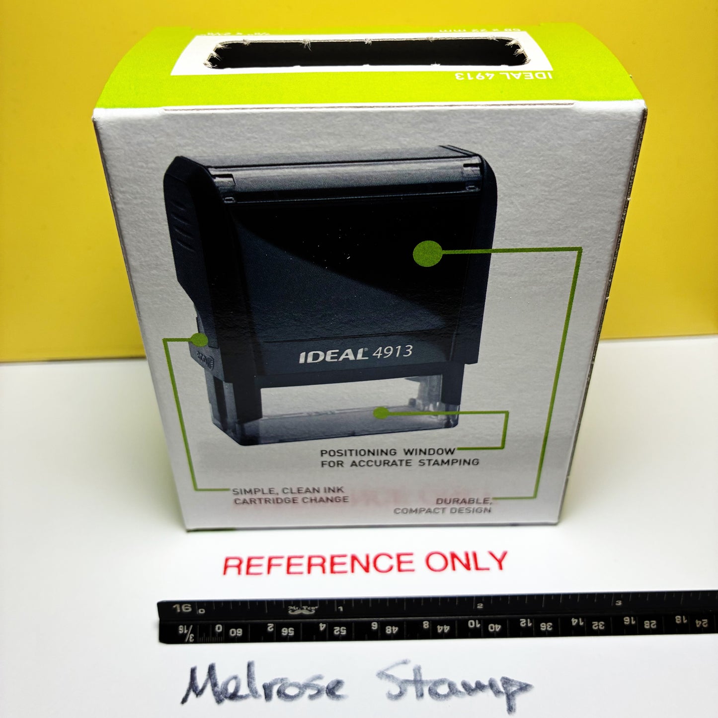 Reference Only Rubber Stamp Red Ink Self Inking Ideal 4913