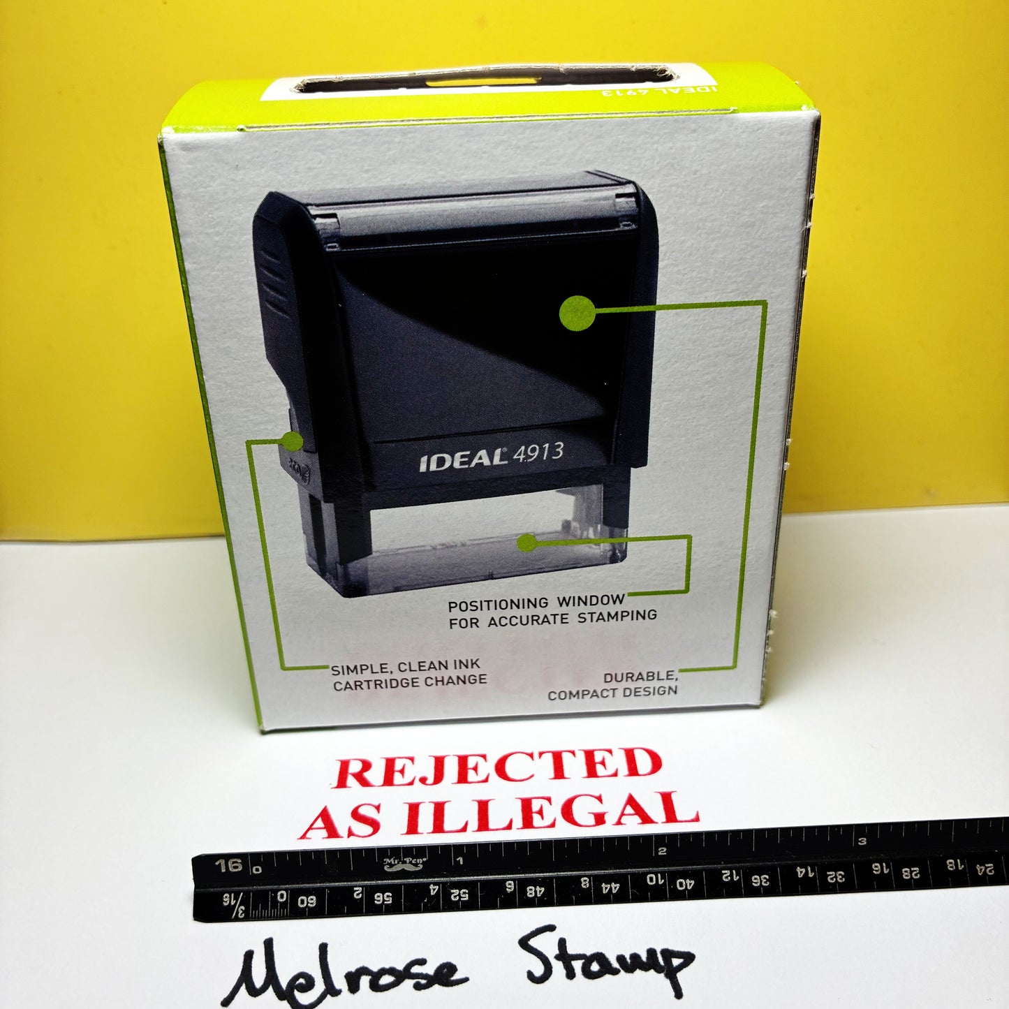 Rejected As Illegal Rubber Stamp Red Ink Self Inking Vote Ballot