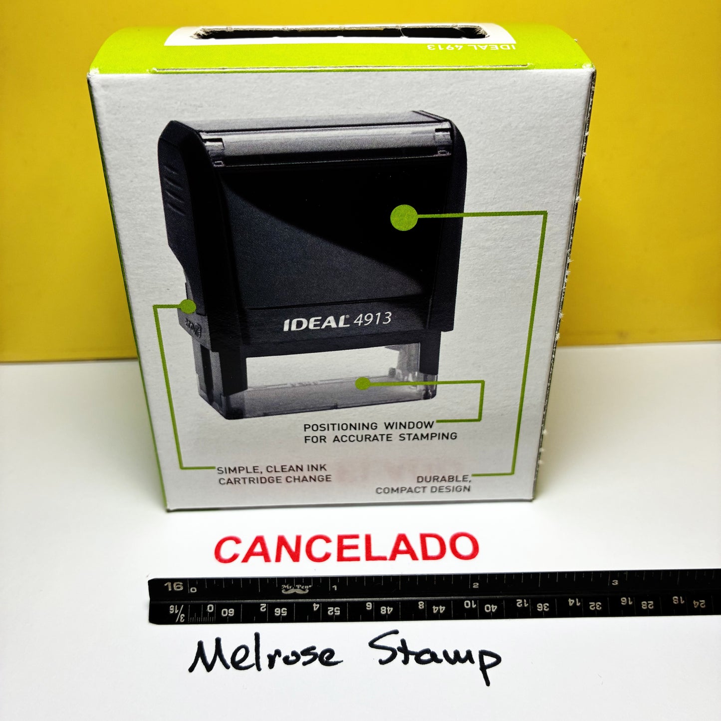 Cancelado Rubber Stamp Red Ink Self Inking Ideal 4913 (Copy)