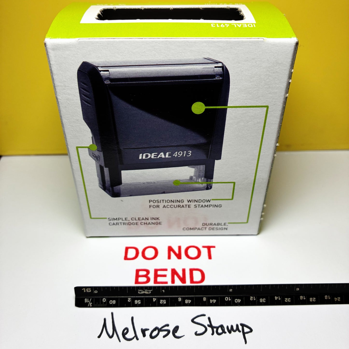 Do Not Bend Rubber Stamp Red Ink Self Inking Ideal 4913