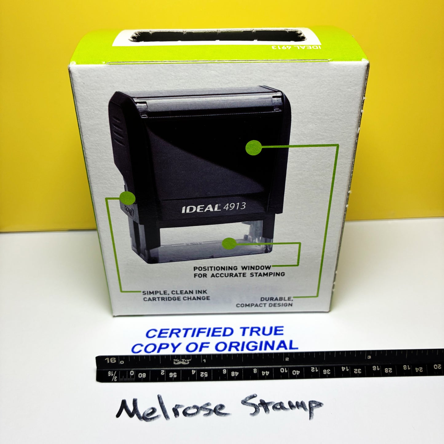 Certified True Copy Of Original Rubber Stamp Blue Ink Ideal 4913