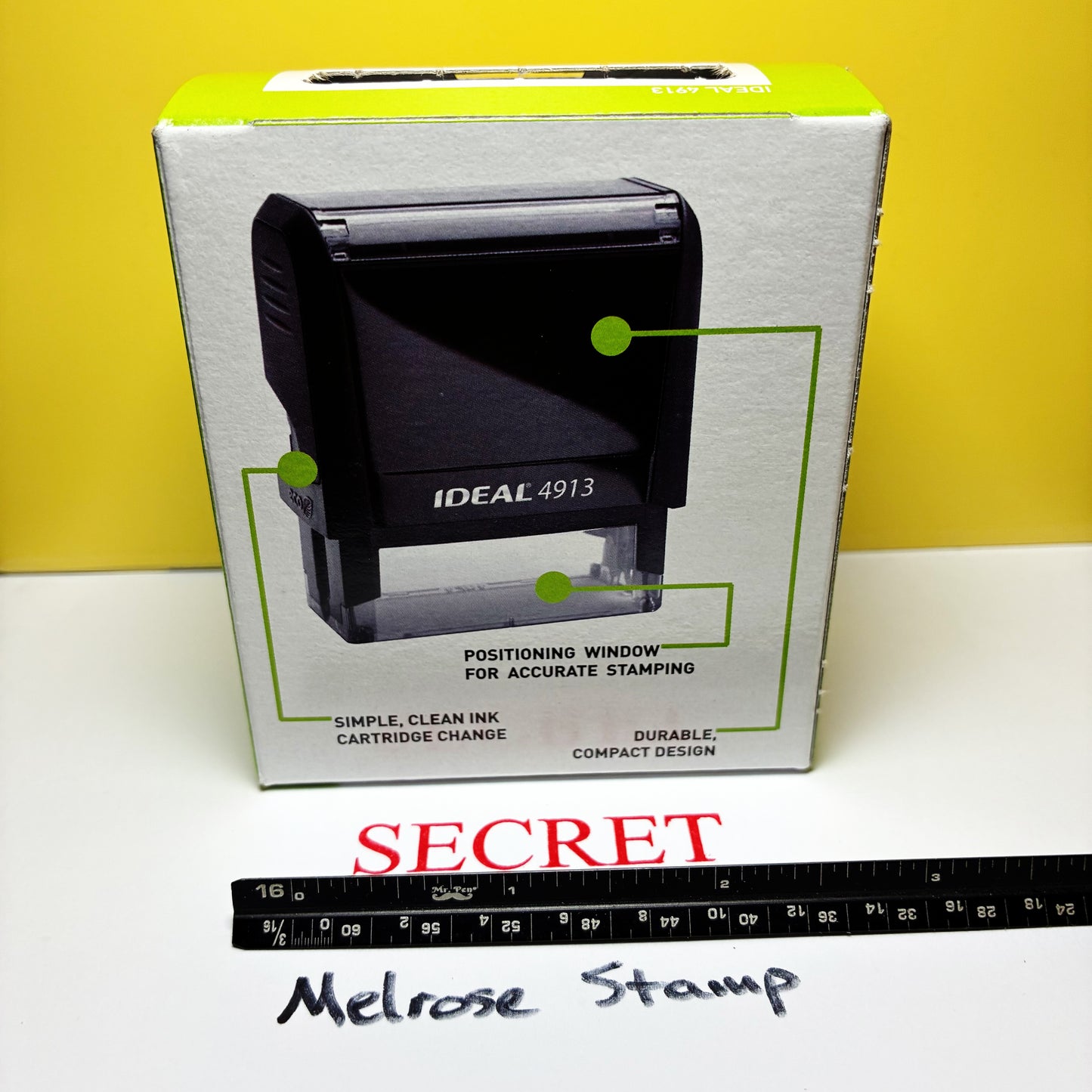 Secret Rubber Stamp Red Ink Self Inking Ideal 4913