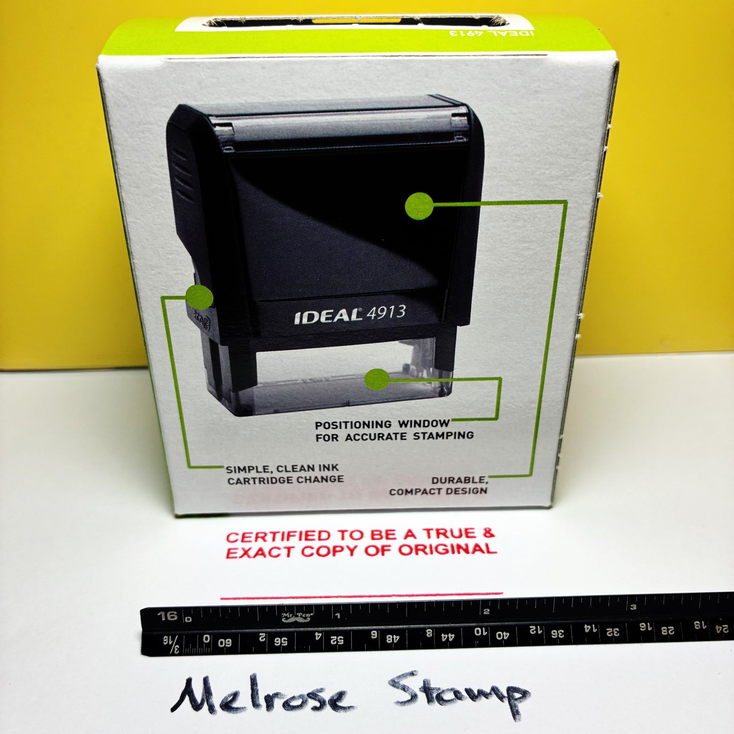 Certified To Be True And Exact Copy Of Original Rubber Stamp Red Ink Ideal 4913