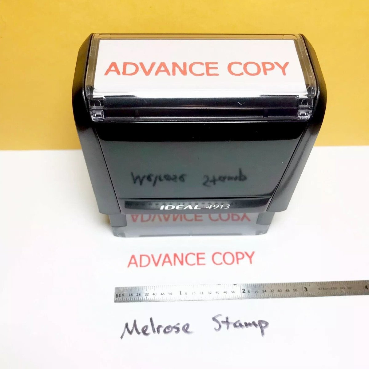 Advance Copy Rubber Stamp Self Inking Ideal 4913 - Melrose Stamp Co