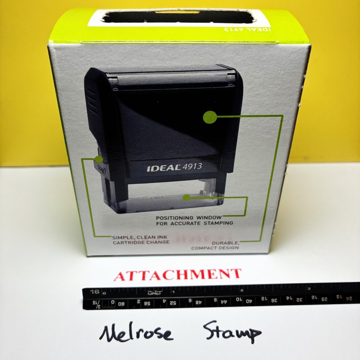 Attachment Rubber Stamp Self Inking Ideal 4913 - Melrose Stamp Co