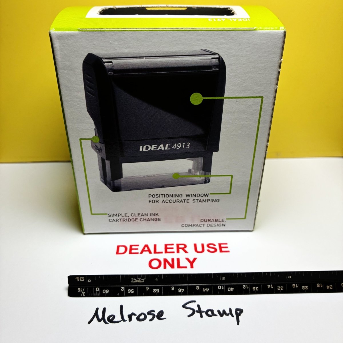 Dealer Use Only Rubber Stamp Self Inking Ideal 4913 - Melrose Stamp Co