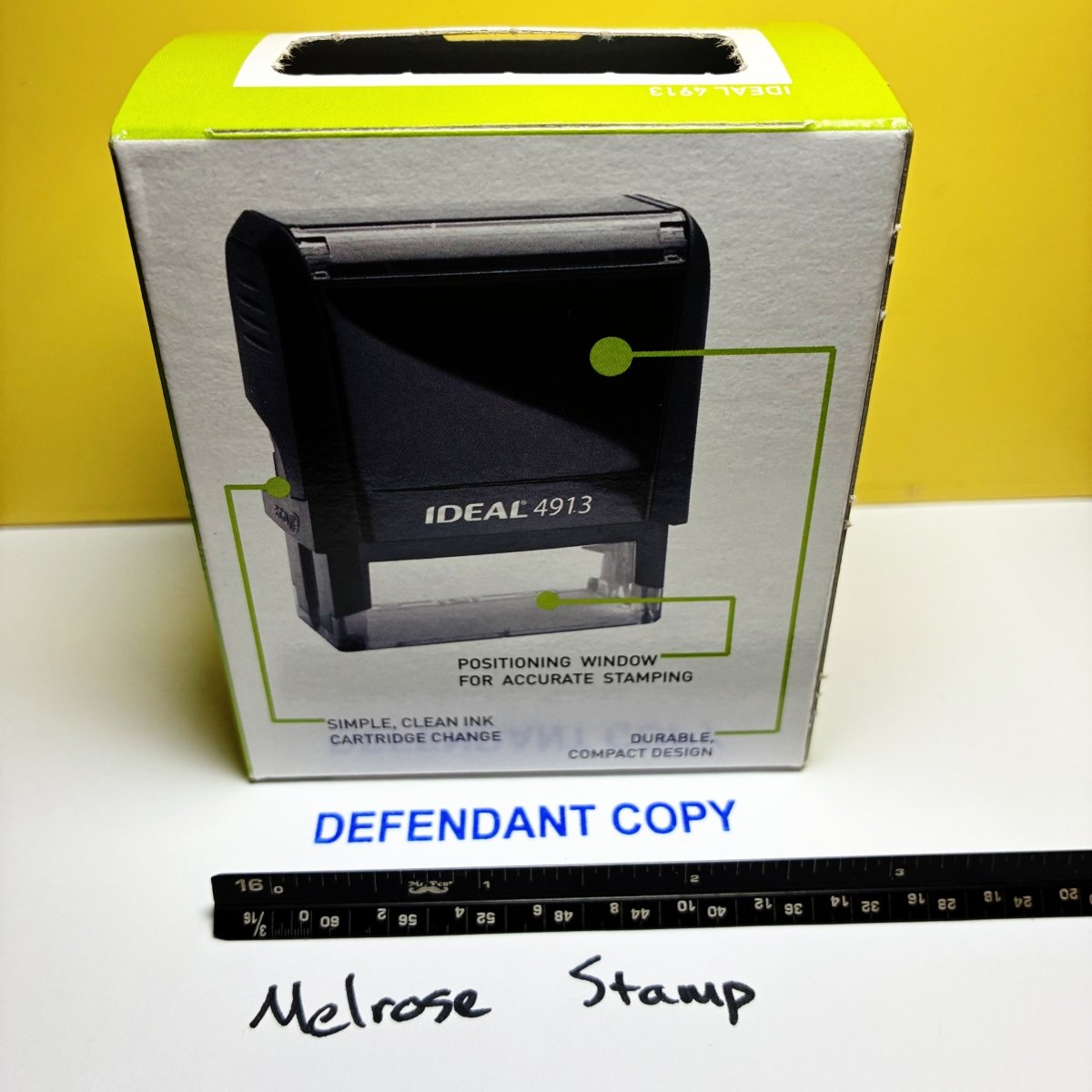 Defendant Copy Rubber Stamp Self Inking Ideal 4913 - Melrose Stamp Co