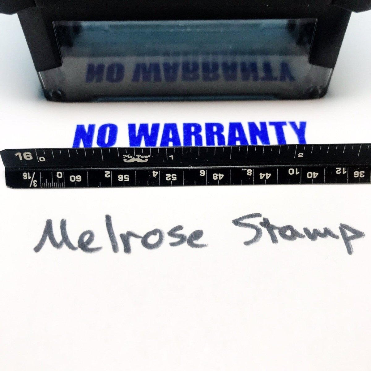 No Warranty Rubber Stamp Self Inking Ideal 4913 - Melrose Stamp Co