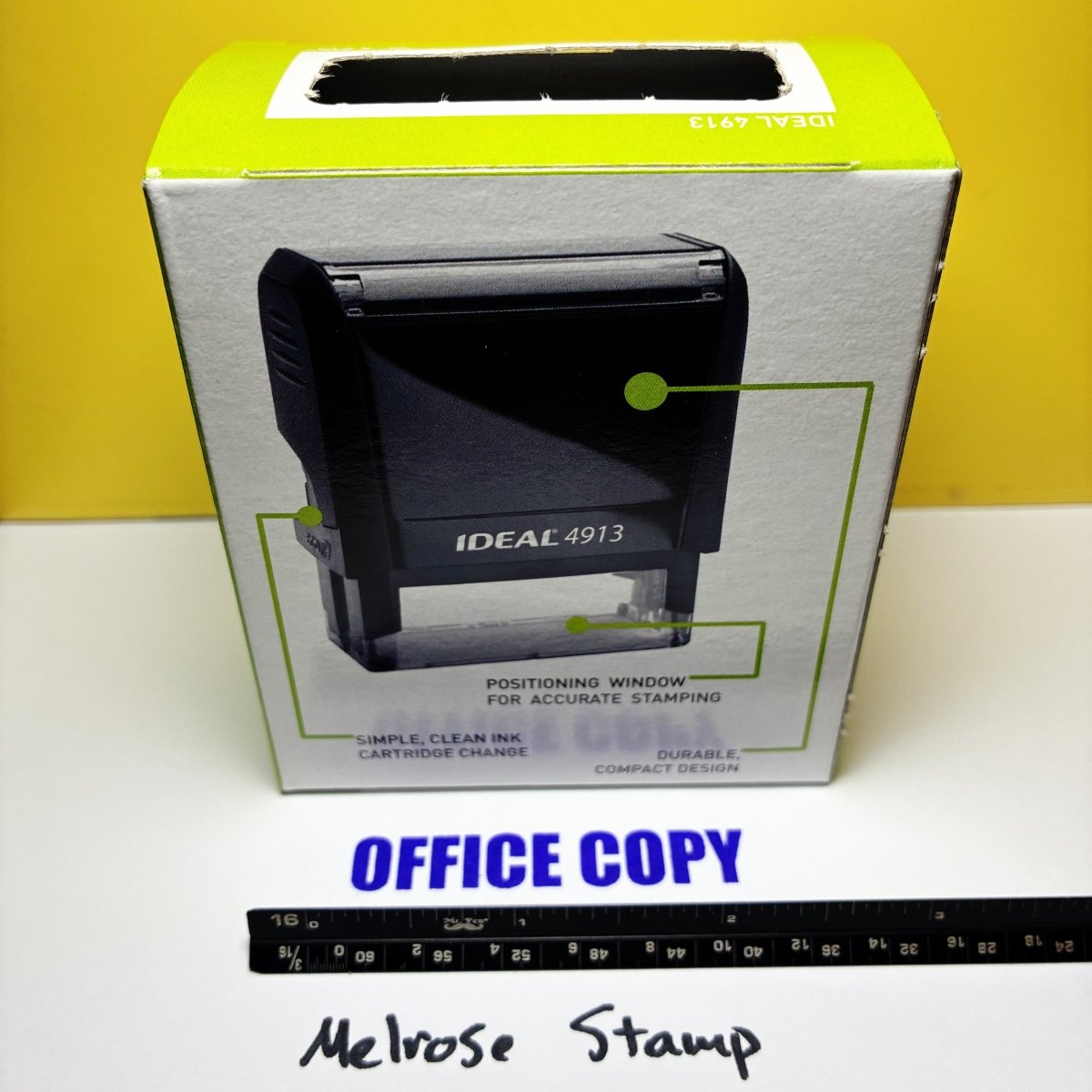 Office Copy Rubber Stamp Self Inking Ideal 4913 - Melrose Stamp Co