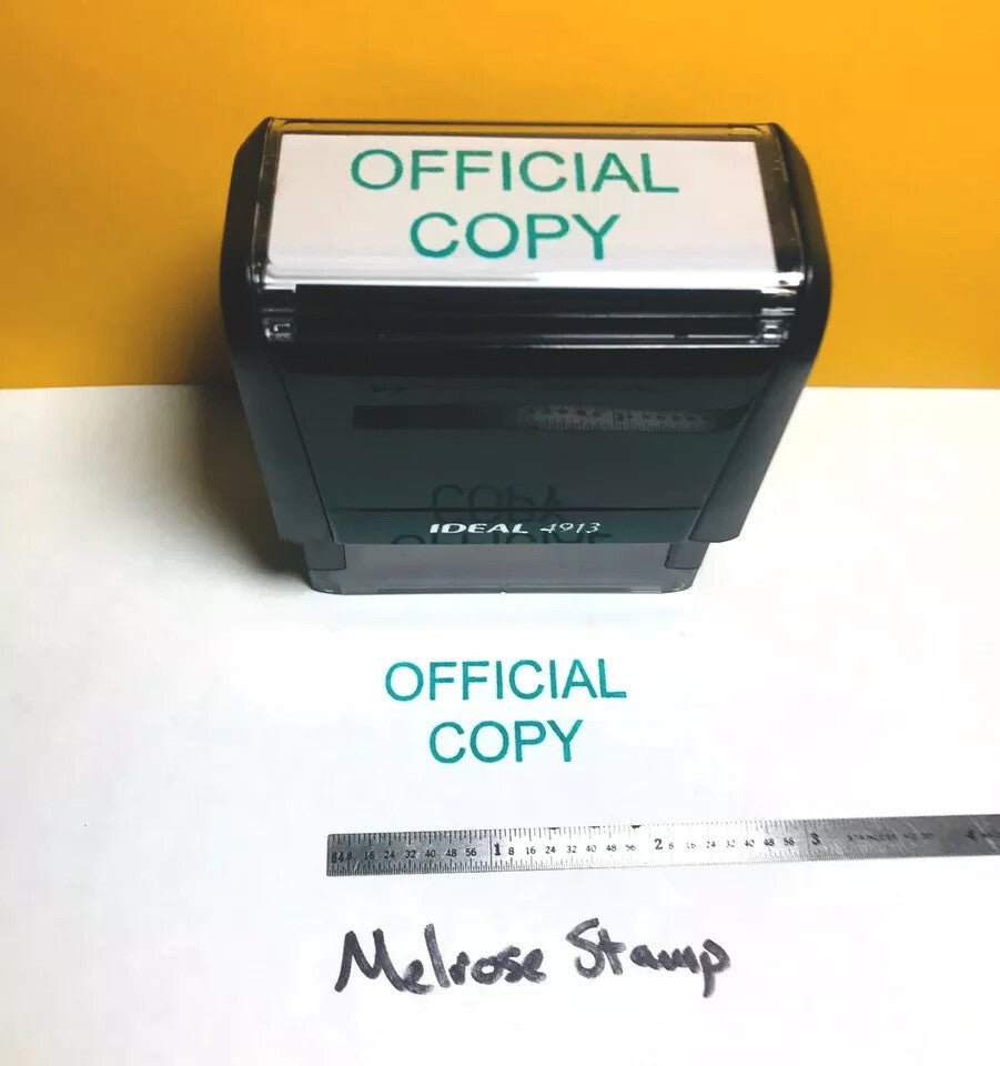Official Copy Rubber Stamp Self Inking Ideal 4913 - Melrose Stamp Co