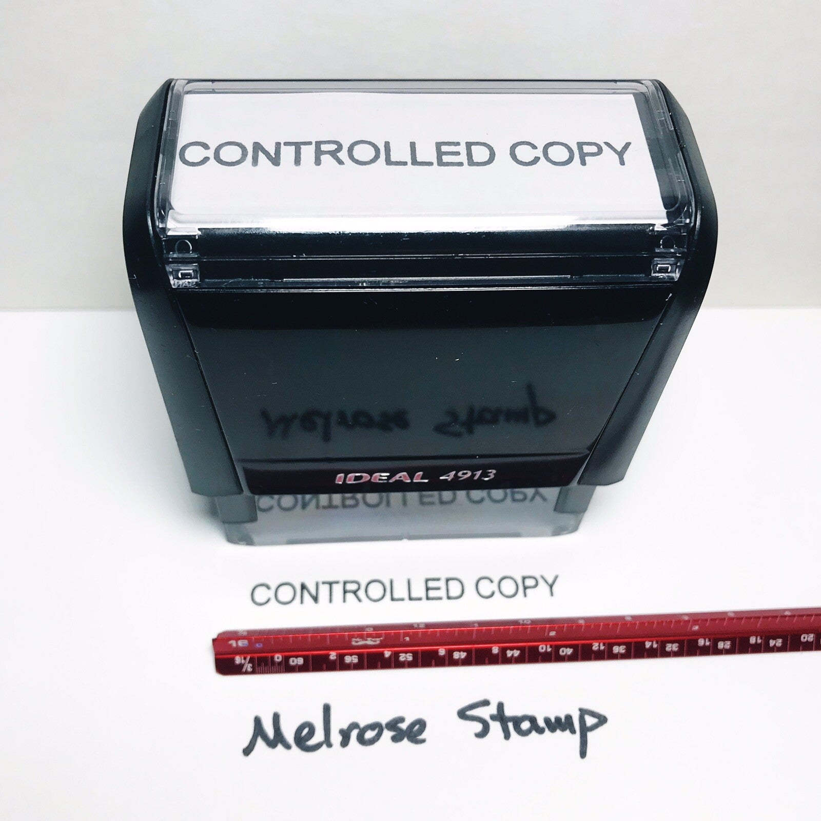 Controlled Copy Rubber Stamp Black Ink Self Inking Ideal 4913 – Melrose ...