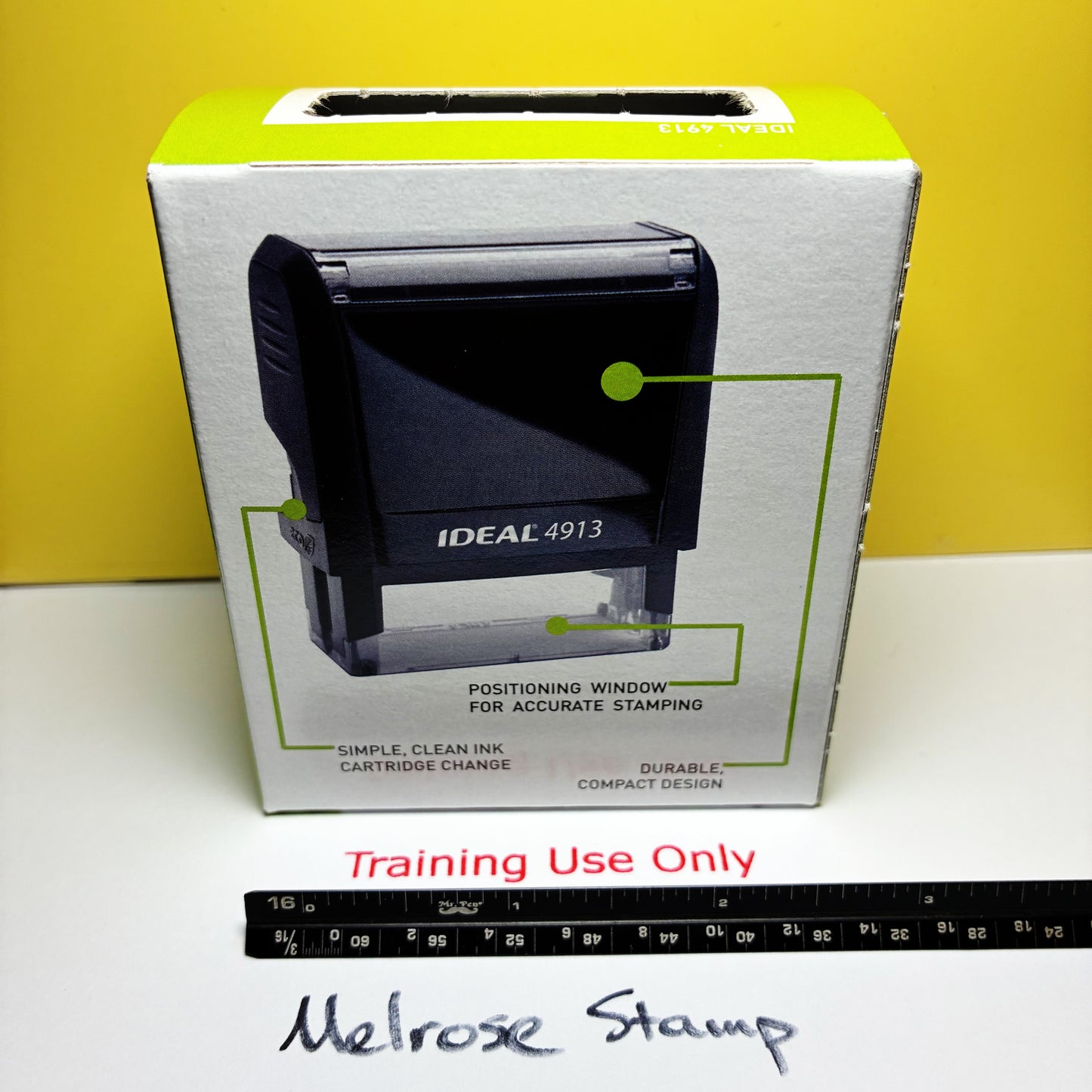 Training Use Only Rubber Stamp Red Ink Self Inking Ideal 4913