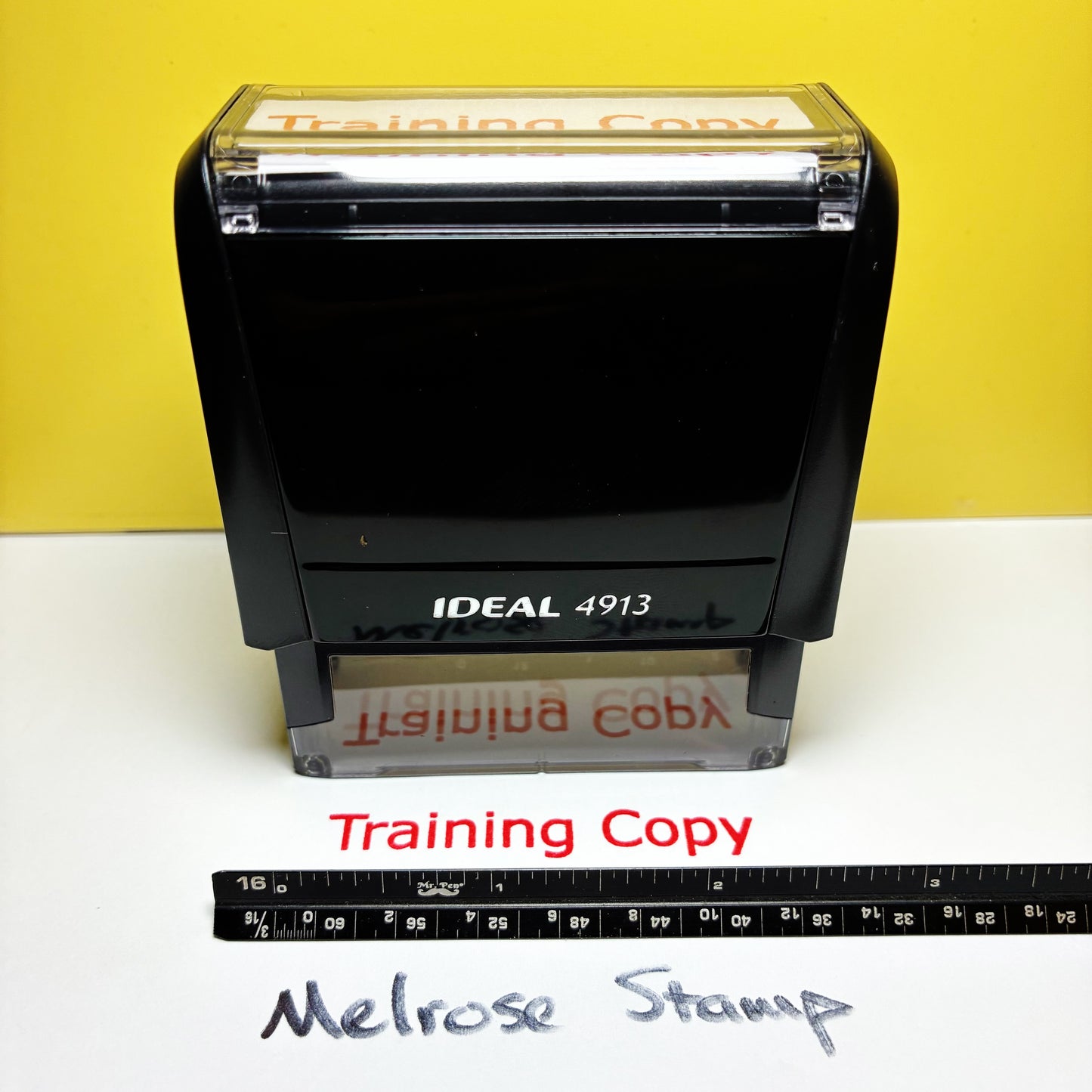 Training Copy Rubber Stamp Red Ink Self Inking Ideal 4913